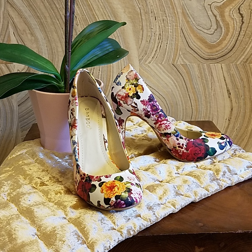 Bamboo Floral Heels